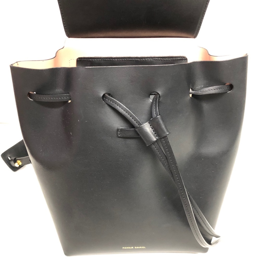 Mansur Gavriel Mini Leather Drawstring Backpack - image 3